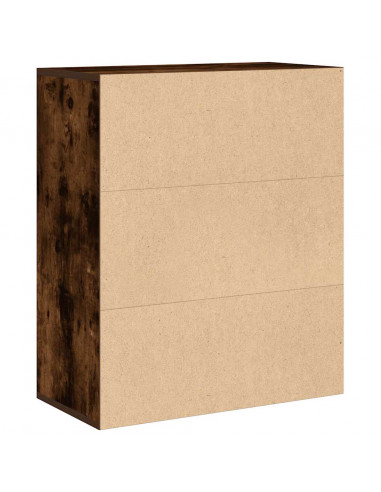 Libreria Rovere Fumo 60x30x71,5 cm in Legno Multistrato