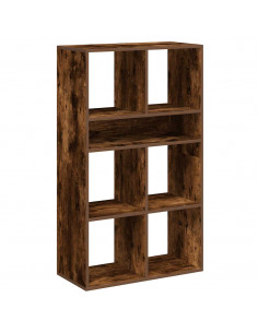 Libreria Rovere Fumo 66x31x112 cm in Legno Multistrato