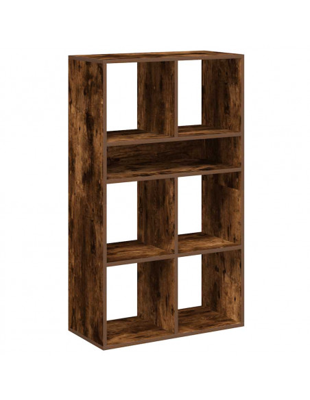 Libreria Rovere Fumo 66x31x112 cm in Legno Multistrato