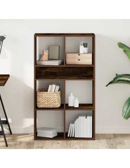 Libreria Rovere Fumo 66x31x112 cm in Legno Multistrato