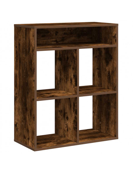 Libreria Rovere Fumo 66x31x80 cm in Legno Multistrato