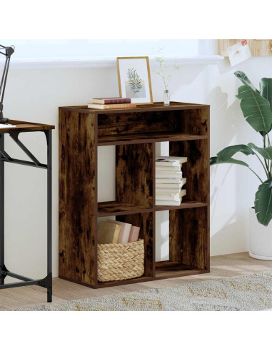 Libreria Rovere Fumo 66x31x80 cm in Legno Multistrato