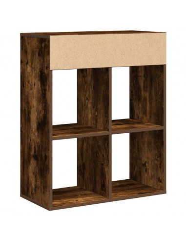 Libreria Rovere Fumo 66x31x80 cm in Legno Multistrato