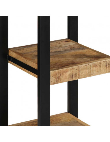 Mensola da Parete 35x35x100cm in Legno Massello di Mango Grezzo