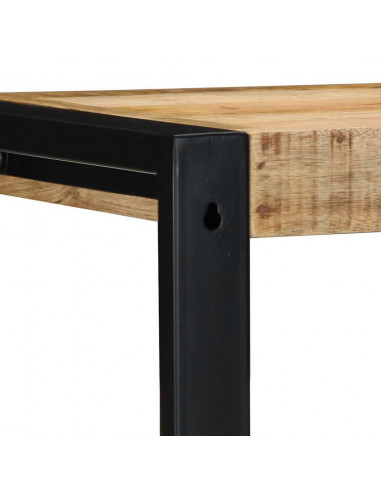 Mensola da Parete 35x35x100cm in Legno Massello di Mango Grezzo