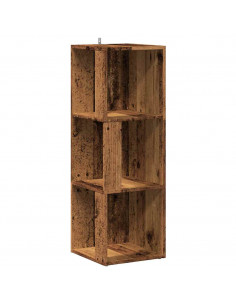 Mobile Angolare Legno Antico 33x33x100 cm Legno Multistrato