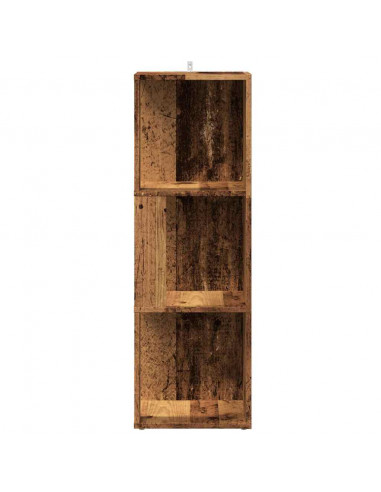Mobile Angolare Legno Antico 33x33x100 cm Legno Multistrato