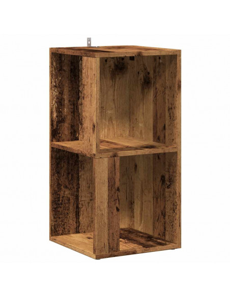 Mobile Angolare Legno Antico 33x33x67 cm in Truciolato