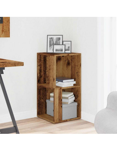 Mobile Angolare Legno Antico 33x33x67 cm in Truciolato