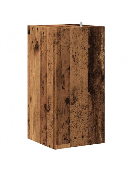 Mobile Angolare Legno Antico 33x33x67 cm in Truciolato