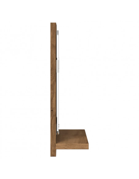 Mobile Bagno Specchio Rovere Artigianale 60x11x37 cm Truciolato
