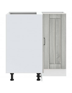 Mobile Base ad Angolo Cucina Lucca Grigio Sonoma in Truciolato