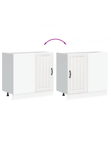 Mobile Base Lavello Lucca Bianco in Legno Multistrato