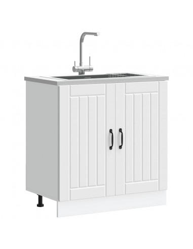 Mobile Base Lavello Lucca Bianco in Legno Multistrato