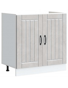 Mobile Base Lavello Lucca Grigio Cemento in Legno Multistrato