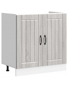 Mobile Base Lavello Lucca Grigio Sonoma in Legno Multistrato