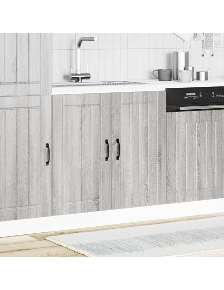 Mobile Base Lavello Lucca Grigio Sonoma in Legno Multistrato