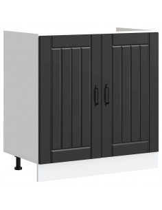 Mobile Base Lavello Lucca Nero in Legno Multistrato