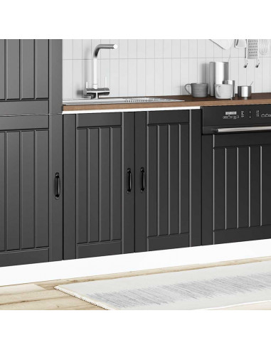 Mobile Base Lavello Lucca Nero in Legno Multistrato