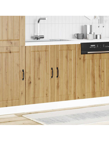 Mobile Base Lavello Lucca Rovere Artigianale Legno Multistrato