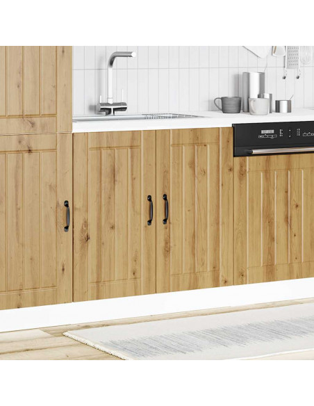 Mobile Base Lavello Lucca Rovere Artigianale Legno Multistrato