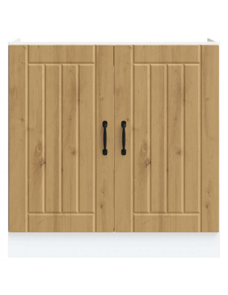 Mobile Base Lavello Lucca Rovere Artigianale Legno Multistrato