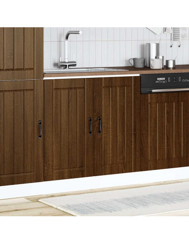 Mobile Base Lavello Lucca Rovere Marrone in Legno Multistrato