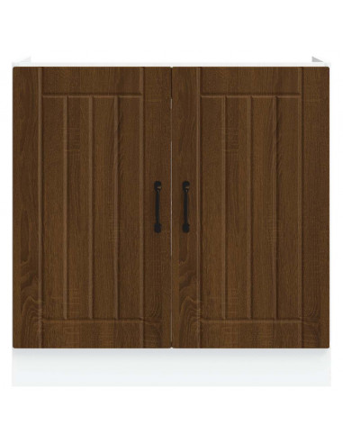 Mobile Base Lavello Lucca Rovere Marrone in Legno Multistrato