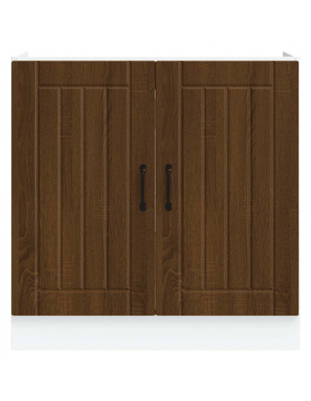 Mobile Base Lavello Lucca Rovere Marrone in Legno Multistrato