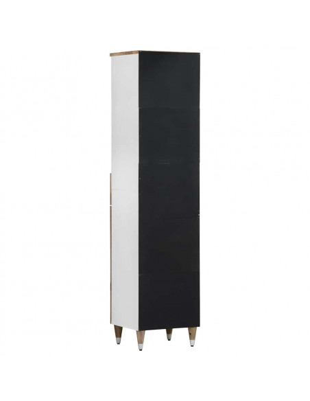 Mobile da Bagno 38x33,5x160 cm in Legno Massello di Mango