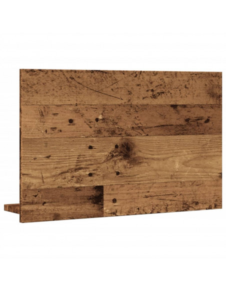 Mobile da Bagno con Specchio Legno Antico 60x11x37cm Truciolato