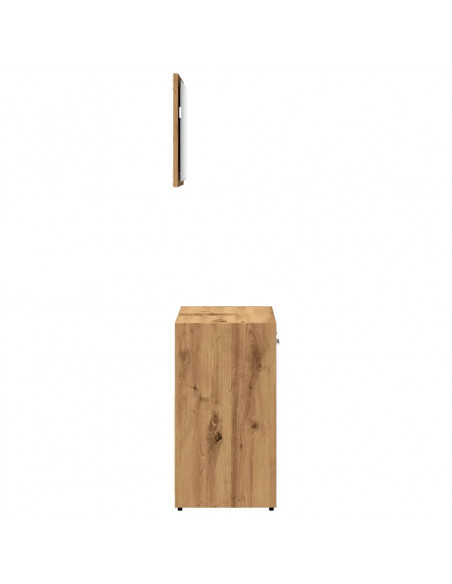 Mobile da Bagno con Specchio Rovere Artigianale Truciolato