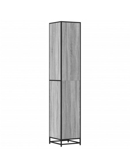 Mobile da Bagno Grigio 35x37,5x188,5 cm in Truciolato e Metallo