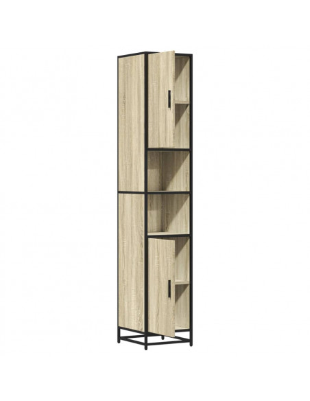 Mobile da Bagno Sonoma 35x37,5x188,5 cm in Truciolato e Metallo