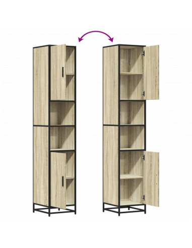 Mobile da Bagno Sonoma 35x37,5x188,5 cm in Truciolato e Metallo