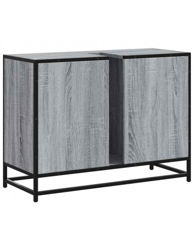 Mobile Lavabo Bagno Grigio Sonoma 60x30x60 cm Legno Multistrato