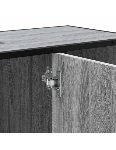 Mobile Lavabo Bagno Grigio Sonoma 60x30x60 cm Legno Multistrato