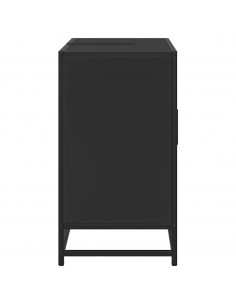 Mobile Lavabo Bagno Nero 60x30x60 cm Legno Multistrato