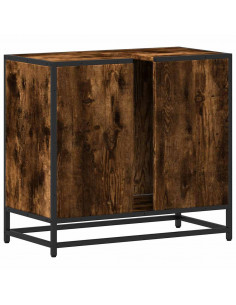 Mobile Lavabo Bagno Rovere Fumo 65x33x60 cm Legno Multistrato