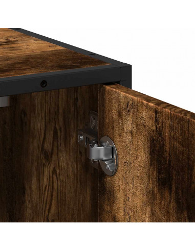 Mobile Lavabo Bagno Rovere Fumo 65x33x60 cm Legno Multistrato