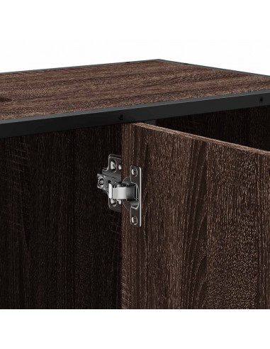 Mobile Lavabo Bagno Rovere Marrone 60x30x60cm Legno Multistrato