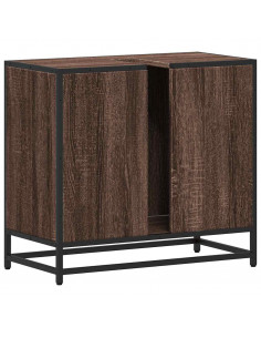 Mobile Lavabo Bagno Rovere Marrone 65x33x60cm Legno Multistrato