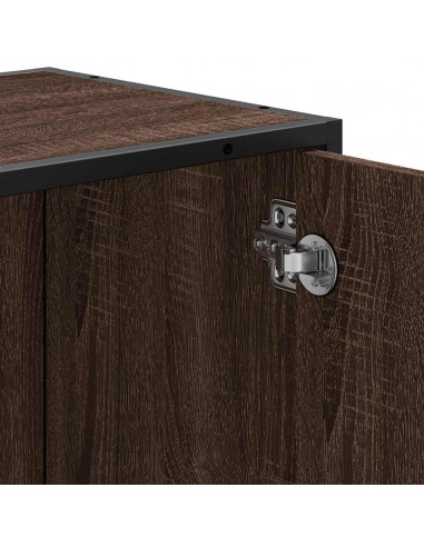Mobile Lavabo Bagno Rovere Marrone 65x33x60cm Legno Multistrato