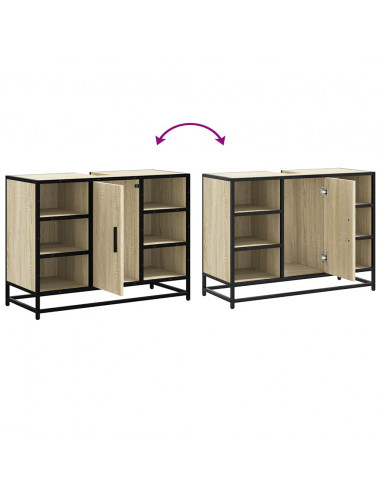 Mobile Lavabo Bagno Rovere Sonoma 60x30x60 cm Legno Multistrato