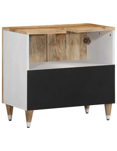 Mobile Lavabo da Bagno 62x33x58cm in Legno Massello di Mango