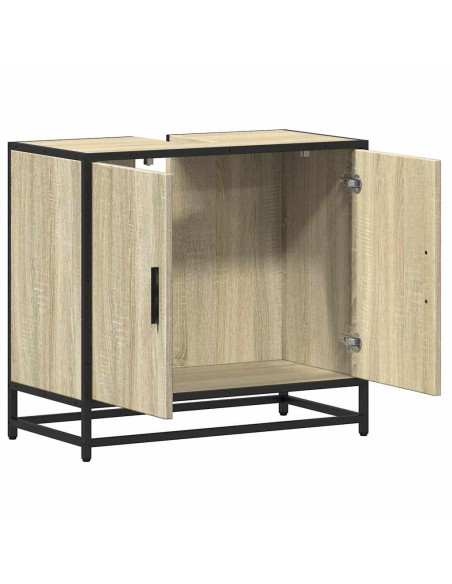 Mobile Lavabo da Bagno Rovere Sonoma 65x33x60 cm in Truciolato