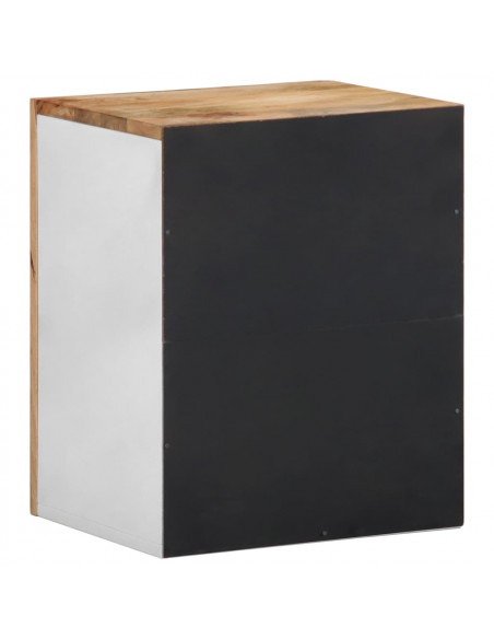 Mobile Pensile da Bagno 38x33,5x48 cm in Legno Massello Mango