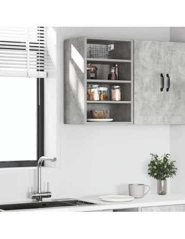 Mobile Pensile Grigio Cemento 40x29,5x60 cm Legno Multistrato