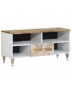 Mobile Porta TV 100x33,5x46 cm in Legno Massello di Mango