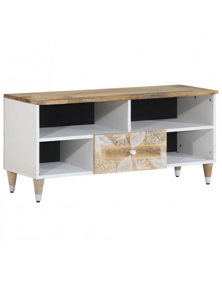 Mobile Porta TV 100x33,5x46 cm in Legno Massello di Mango
